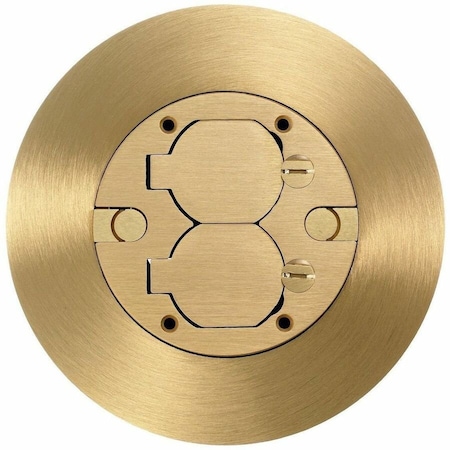 Hubbell Wiring Device-Kellems Round Brass Flr Box Flange Cover Comb SF39253A