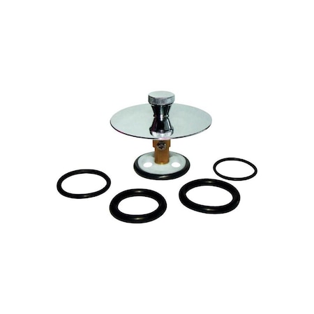 Keeney Drain Stopper, Universal, Plastic, Polished Chrome, For: All Drain K826-36PC