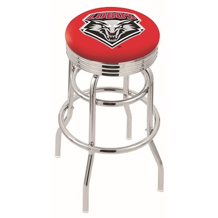 Holland Bar Stool Co 30" Chrome 2-Ring New Mexico Swivel Bar Stool, Accent Ring L7C3C30NewMex