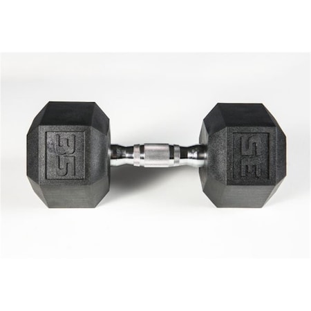 York Barbell York Premium Pvc Hex Dumbbell with Chrome Ergo Handle - 35 lbs 37012