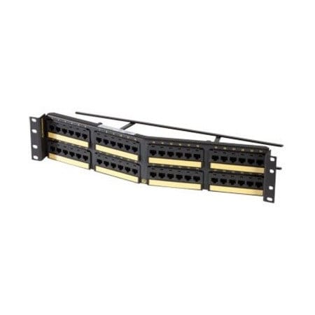 Ortronics 48-PORT 110 PANEL ANGLED, CAT6A T568A/B 8 POS HD LOADED PHA6AU48