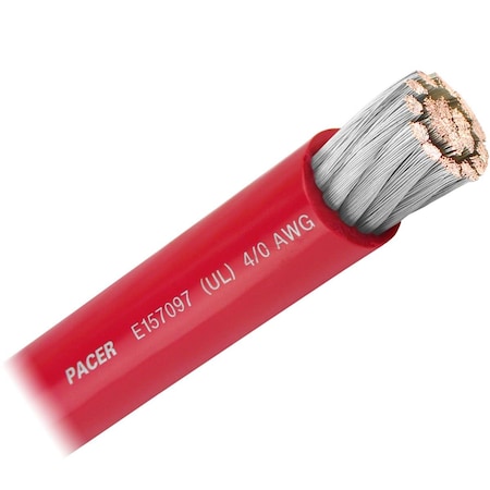 Magneticismmagnetismo WUL4-0RD-FT 4-0 Awg Pacer Battery Cable, Red MA3459743