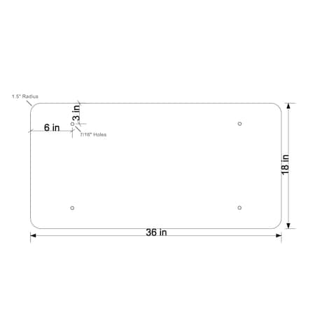 Sign Solutions Usa Traffic Sign, 24 in Width, Aluminum Sign, Horizontal Rectangle DUS06HOR2418W16-10aP