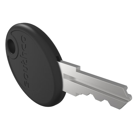 Southco Key, 1 Over molded, Brass, Nickel Plated, Code CH751 PK-10-10-05