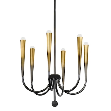 Hudson Valley Lighting Adley 6 Light Chandelier in Gradient Brass by Cortney Bishop CB3846-GB
