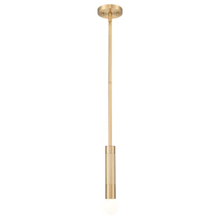 Z-Lite Stari 1-Light Pendant with Rod, 4.75 in W, Modern Gold 1956P-ROD-MGLD