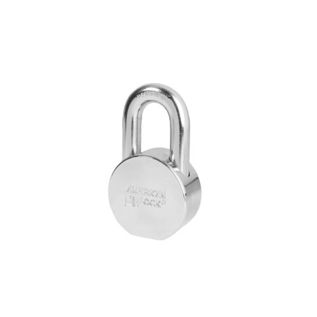Master Lock Co 2in Round Chrome Plated, Solid Steel Padlock AH10KAE130