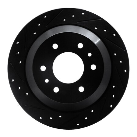 Dynamic Friction Co DFC Brake Rotor - Drilled and Slotted - Black 633-48045L