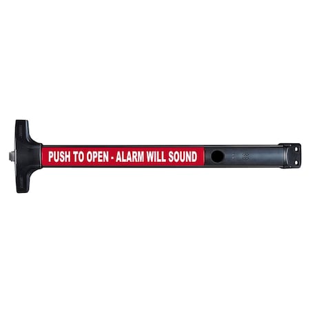 Detex Value Series Rim Exit, Cyl Dogging, Delayed Egress, 36 In. Device, Satin Black Anodized Aluminum V40 EE FC3 CD 711 99 36