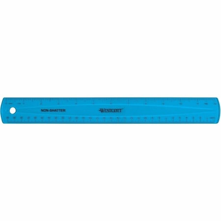 Westcott Shatterproof Ruler, Assorted Translucent Colors, 12, Assorted ACM14381