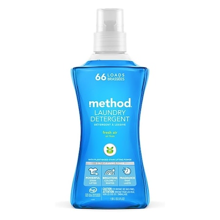 Method 1127 Laundry Detergent, 53.5oz Bottle, Liquid, Pleasant 01868