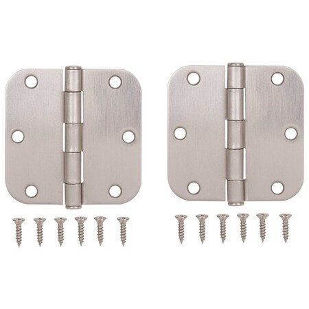 Prosource Door Hinge, Steel, Satin Nickel, Loose Pin, 180 deg Range of Motion, Screw Mounting BH-102SN-PS