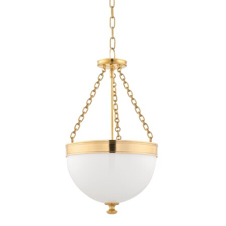 Hudson Valley Lighting Barrington 3 Light Pendant 14 In. Aged Brass 324-AGB