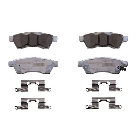 Wagner Brake OEX Rear Disc Brake Pad Set Premium Ceramic, OEX1100