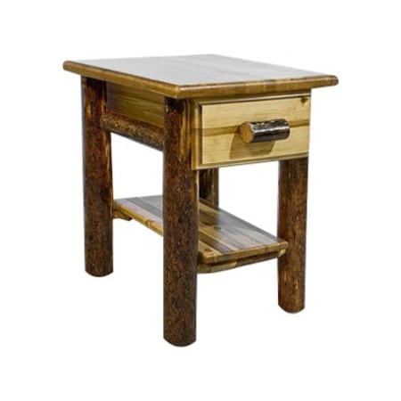 Montana Woodworks MWGCND Glacier Country Nightstand with Drawer and Shelf MWGCND