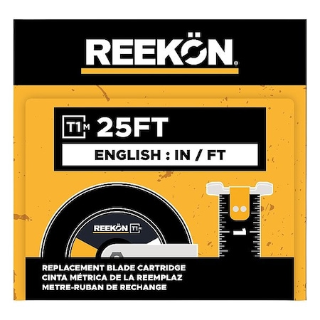 Reekon Tools Replacement Cartridge, 25 ft. L, Steel RKN-T1M-25-E2725