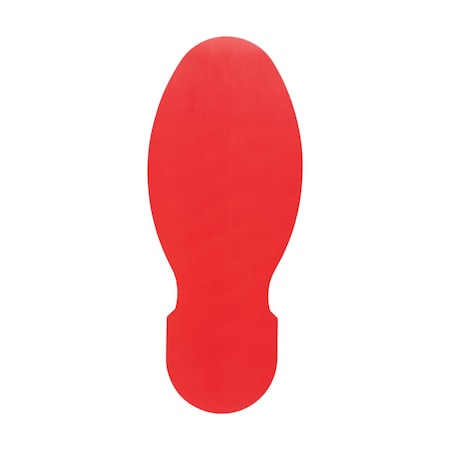 Brady ToughStripe Max Floor Marking Footprint 10 in W x 4 in H Red, 20PK 177133