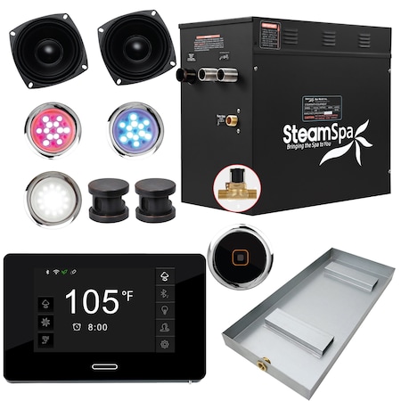 Steamspa Black Series Bluetooth 12kW Bath Generator in Oil Rubbed Bronze BKT1200ORB-A