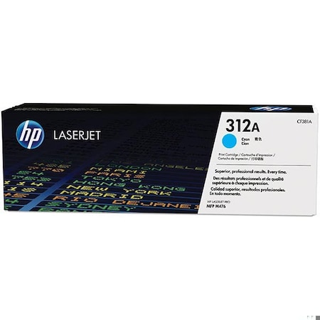Hp 312A Cyan Original LaserJet Toner Cartridge, 2,700 Yield CF381A