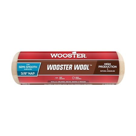 Wooster 9" Paint Roller Cover, 3/8" Nap, Shearling RR631-9