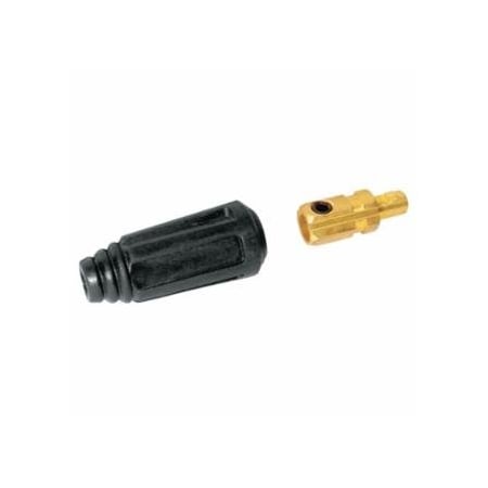 Best Welds Dinse Style Cable Plug and Socket, Male, Ball Point Connection, #6AWG to #2 AWG Cable Capacity, 2PK 900-SK-25