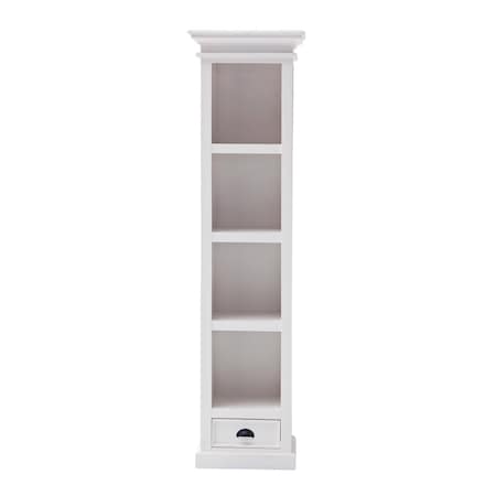 Homeroots Classic White Bookshelf with Drawer 397664