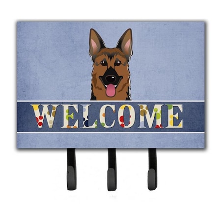 Carolines Treasures German Shepherd Welcome Leash and Key Holder BB1397TH68