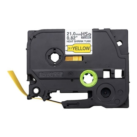 Brother SleeveLabel, Yellow, Polyolefin, 11/16inW HSe651E