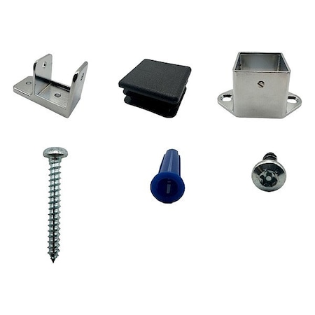 Hadrian SquarePostKit, ChromeZamac, Chrome-Plated 600465