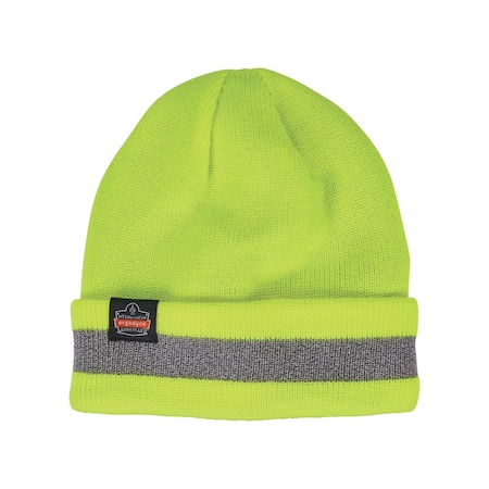 Ergodyne Winter Hat, 100 porciento Acrylic, Lime, 9" 6803