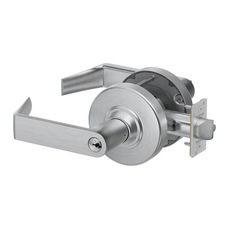Schlage Grade 1 Entrance Cylindrical Lock, Conventional Cylinder, Rhodes Lever with Rose, Satin Chrome PC53P RHO 626