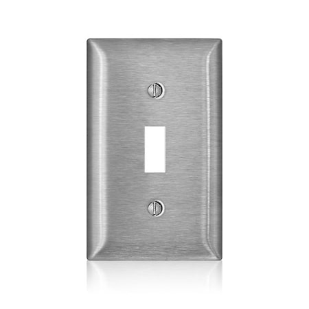 Leviton Wall Plate, Toggle, Stainless Steel SS1-40