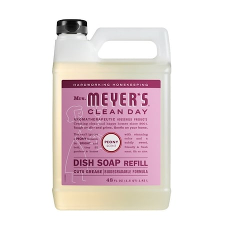 Method Mrs. Meyer's Clean Day Dish Soap, 48 fl-oz Bottle, Liquid, Peony, Colorless 11408