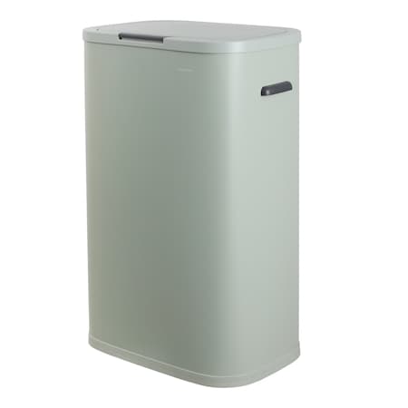 Happimess Tammi Kitchen 14.5-Gallon Slim Metal Push Button Trash Can, Pistachio Gelato HPM1017E