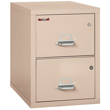 Fireking 2 Drawer, 1 Hr Fire Rated, Vertical, 31" Legal, Safe-In-A-File Champagne 2-2131-CCHSF