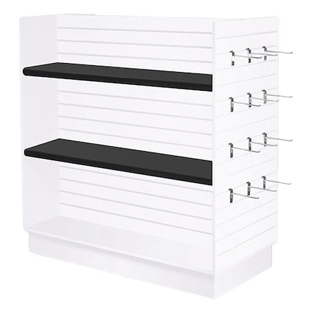 Specialty Store Services Slatwall Display, White, Gondola, 54" H 3433W