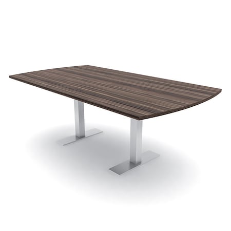 Skutchi Designs 7ft Arc Rectangle Conference Table With Power | Harmony Series | 6 Person Meeting Room Table HAR-AREC-48X84-T-H3041-NA