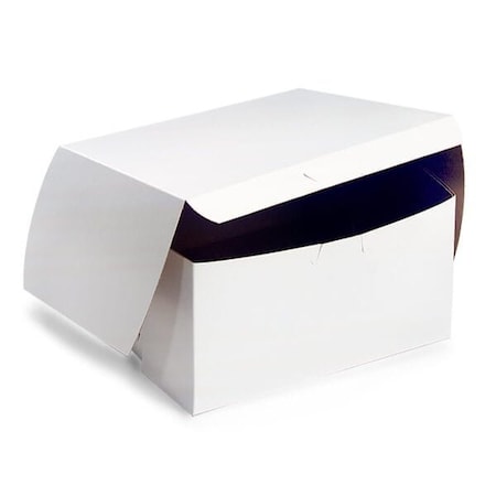 Nashville Wraps 8x8x5 White Bakery Cake Boxes, 1-piece Lock Corner, 100PK BBWH885