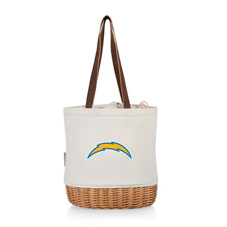 Picnic Time Family Of Brands NFL Los Angeles Chargers - Pico Willow and Canvas Lunch Basket 200-00-187-344-2