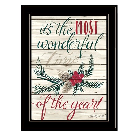 Homeroots The Most Wonderful Time 2 Black Framed Print Wall Art 407322