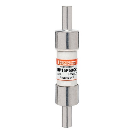 Mersen Solar Fuse, 4 15/32 in L, 1.5 kV DC, 50 A HP15P50CC