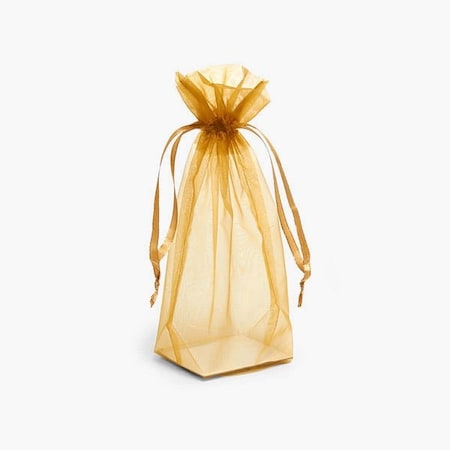 Nashville Wraps Gold Square Gusseted Sheer Bag, 3x3x9, 10PK GHB339GO