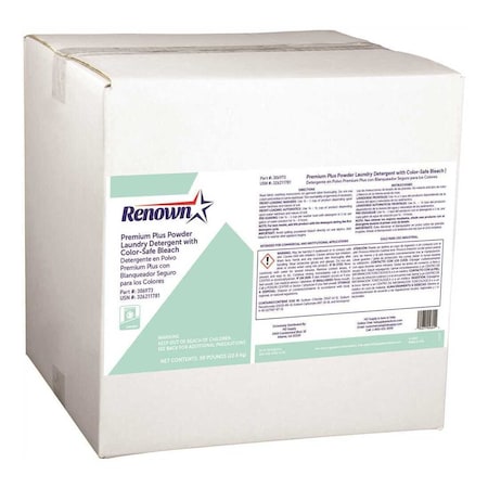 Renown Premium Plus Powder Laundry Detergent with Color-Safe Bleach, 50 lbs HD1781-50HDSP