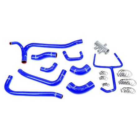 Hps Performance High Temp Reinforced Silicone Radiator Coolant Hose Kit, Blue,  57-2069-BLUE