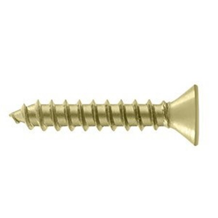 Dendesigns 12 x 1.25 in. Wood Screw 100PK, Steel, Bright Brass DE2046512