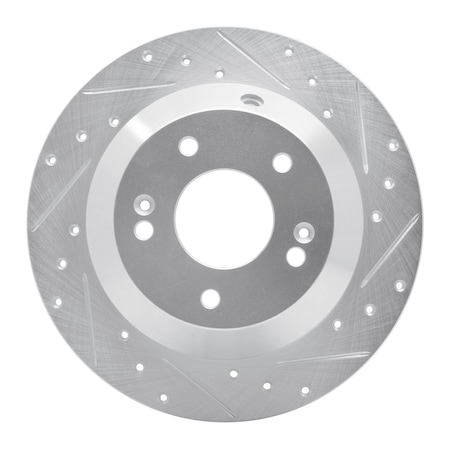Dynamic Friction Co DFC Brake Rotor - Drilled and Slotted - Silver 631-21029R