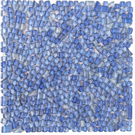 Apollo Tile Blue 11.8 in x 11.8 in Glass Glossy Floor and Wall Mosaic Tile 4.83 sqft/case, 5PK APLGEM8811A