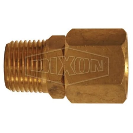 Dixon In-Line Swivel, 1/4 in, FNPT x MNPT, Brass, Domestic D344R