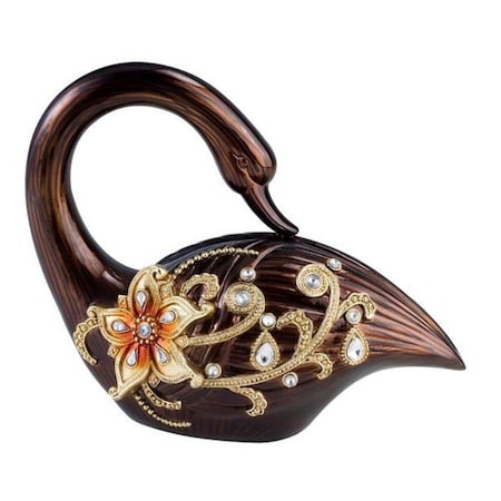 Homeroots 10" Bronze And Gold Polyresin Dove Statue Sculpture 468279