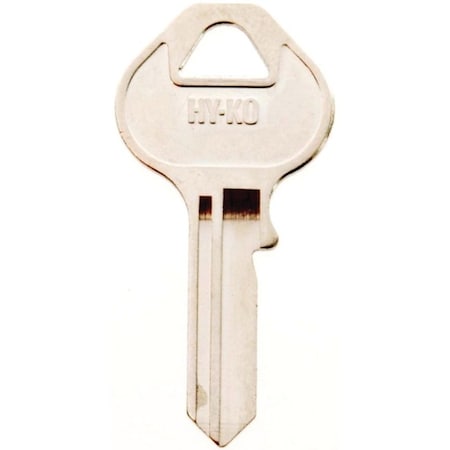 Hy-Ko Key Blank, Brass, Nickel, For: Master Locks and Padlocks 11010M12